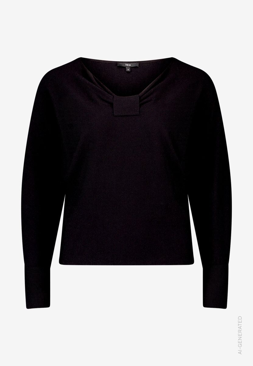 Damen Strickpullover  mit Raffung