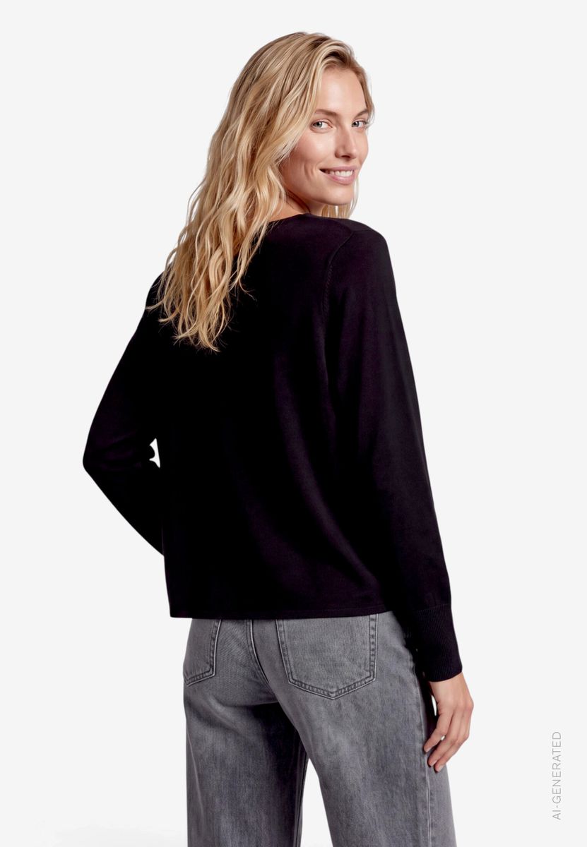 Damen Strickpullover  mit Raffung