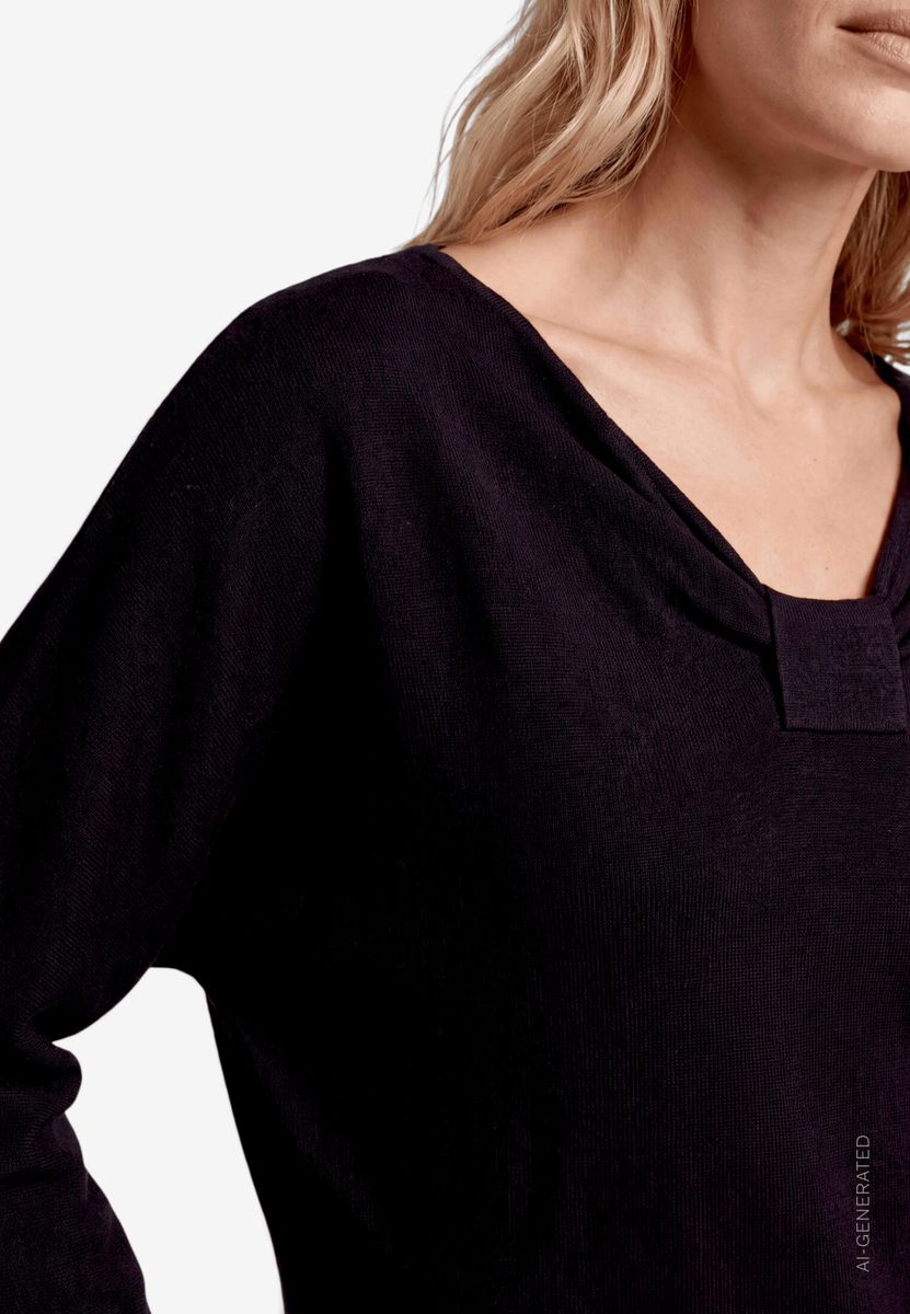 Damen Strickpullover  mit Raffung