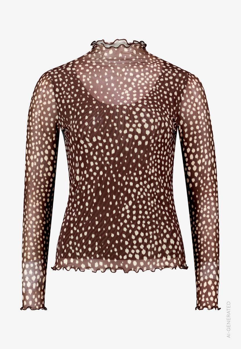 Damen Mesh-Shirt mit Punkten