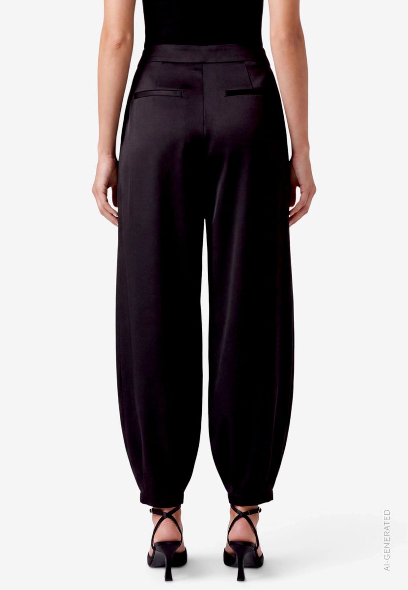 Damen Barrel-Hose  aus Satin