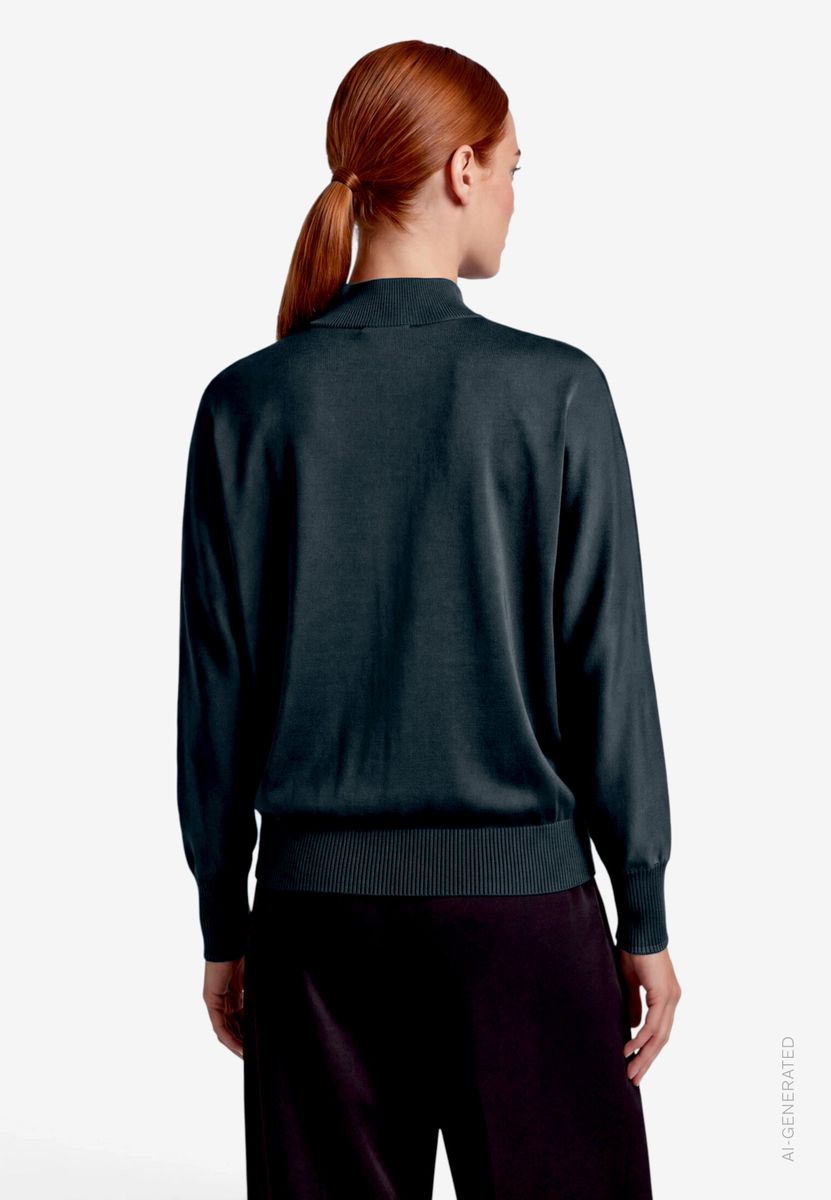Damen Strickpullover  mit Stehkragen