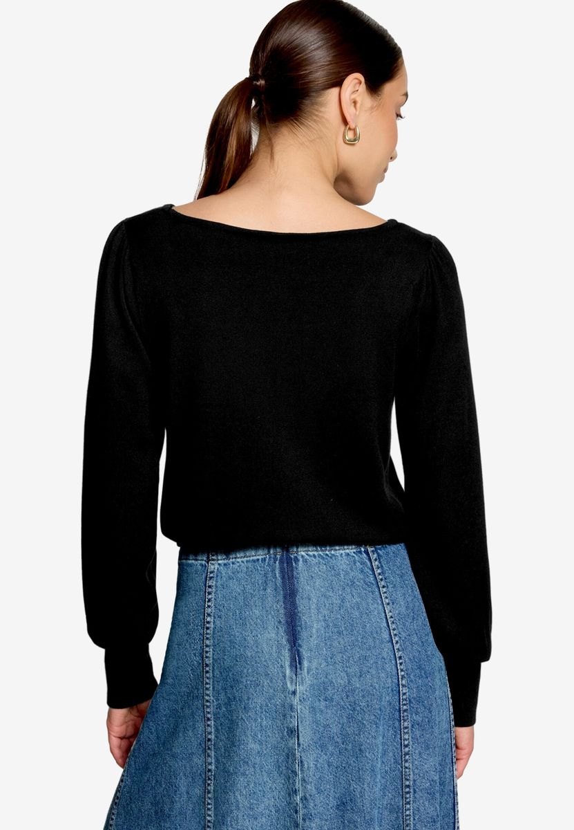 Feinstrickpullover  mit U-Boot Ausschnitt