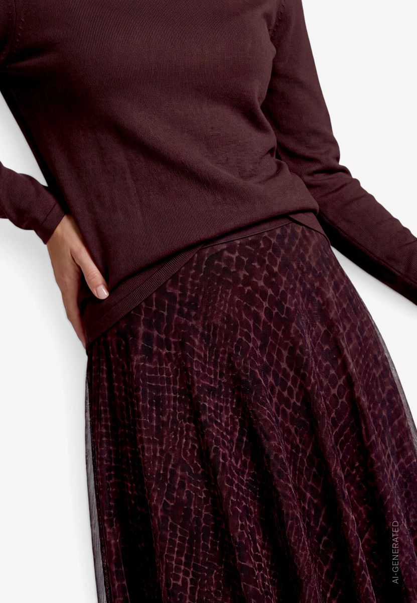 Damen Tüllrock  mit Animalprint