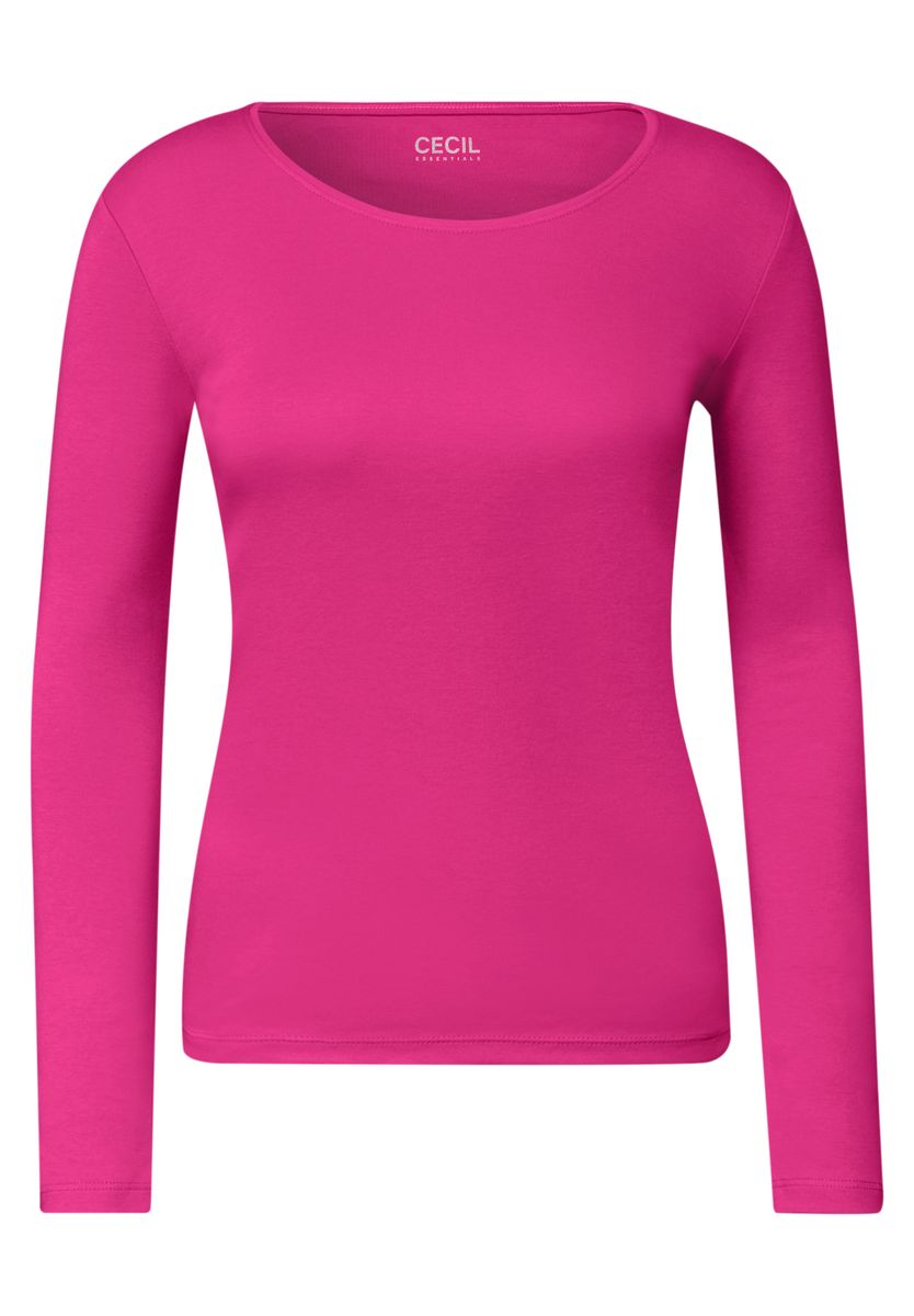 Basic Langarm Shirt mit Rundhals