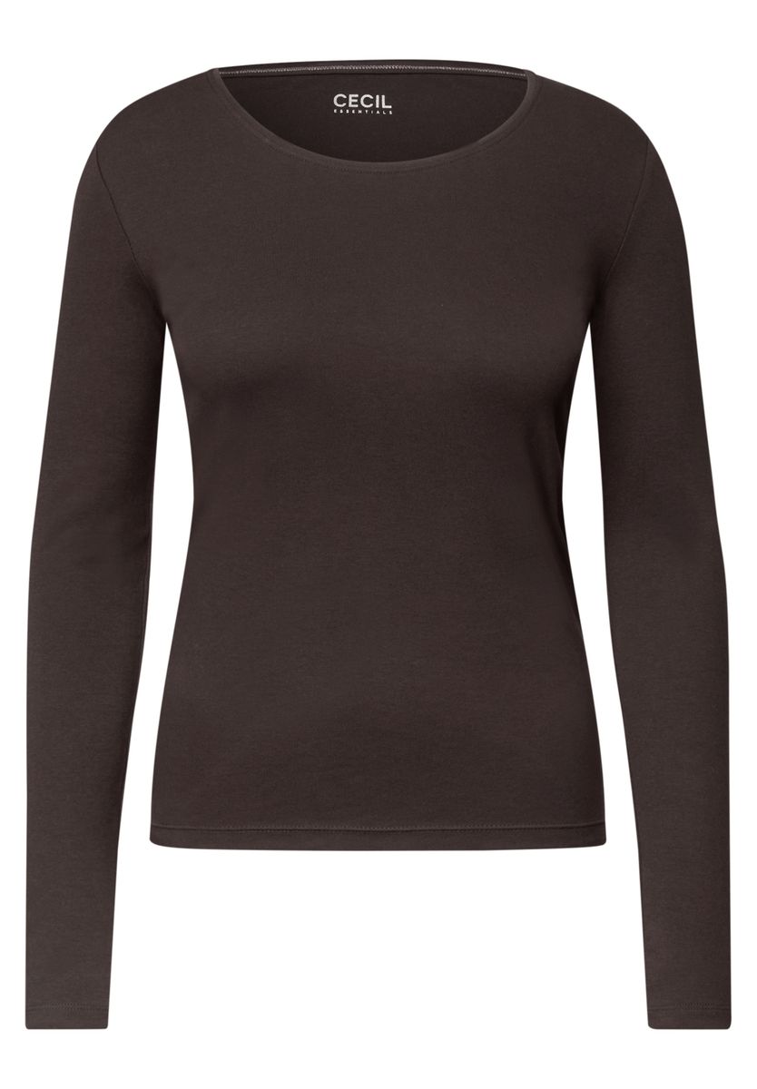 Basic Langarm Shirt mit Rundhals