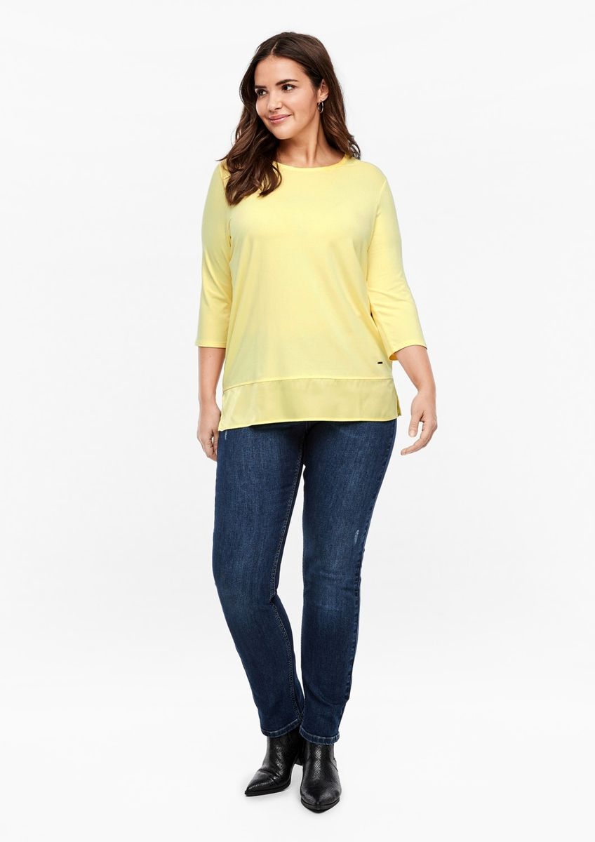 Materialmix-Shirt