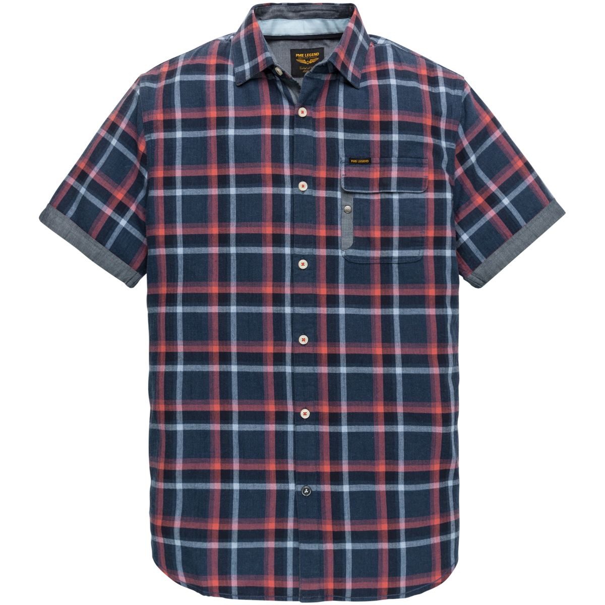 Short Sleeve Shirt Twill Check