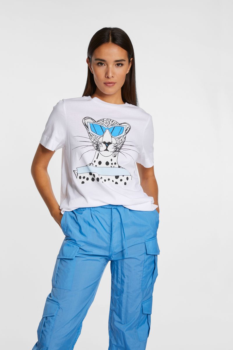 T-Shirt leo print organic
