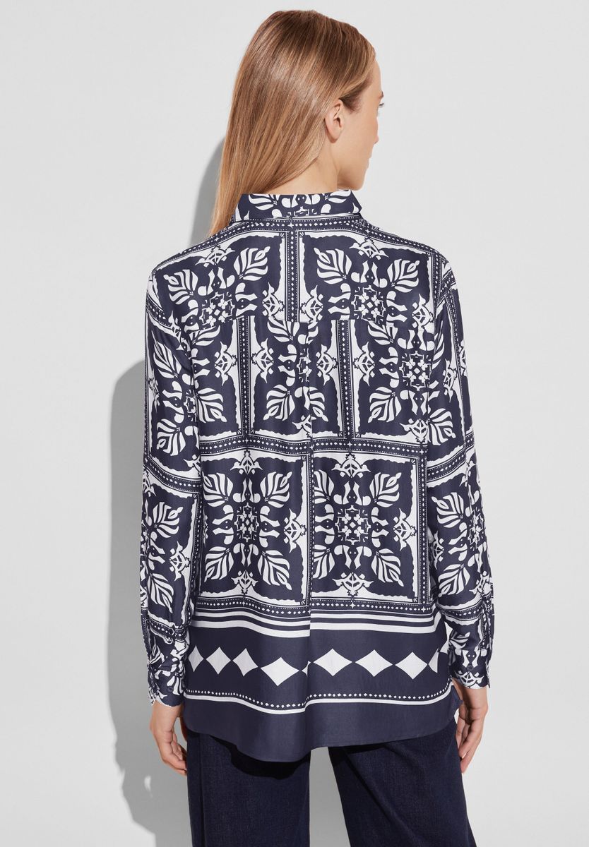Print Satin Bluse