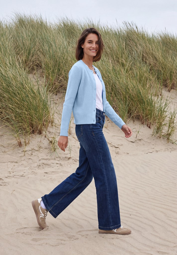 CECIL Strickjacke Structured cosy Cardigan Cosmopolitan Blue Melange Blau – Ansicht 3