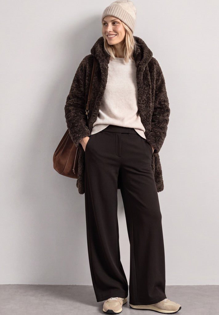 Street One Jacke Teddymantel mit gefüttertem Auburn Brown Braun – Ansicht 3