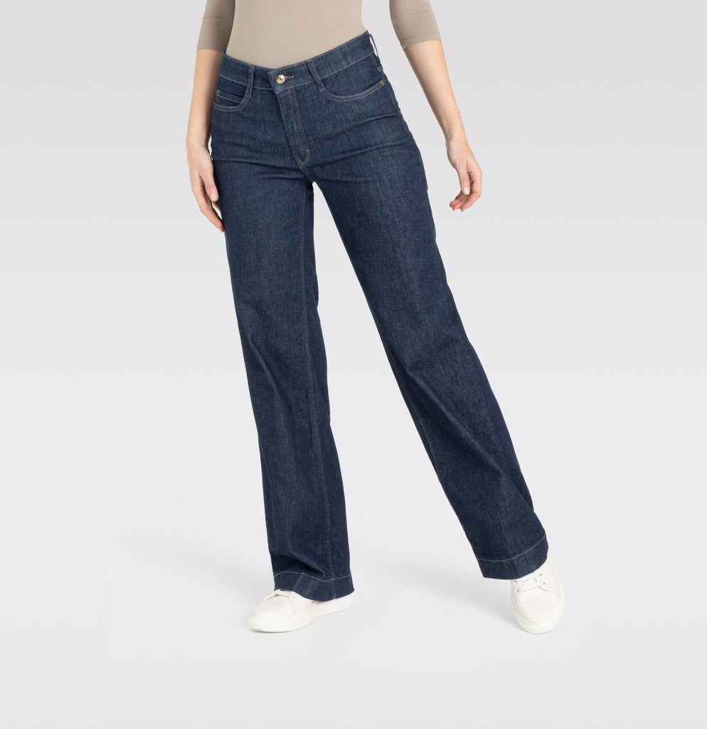 MAC Straight Leg Jeans Wide Authentic Stretch Blau – Ansicht 2