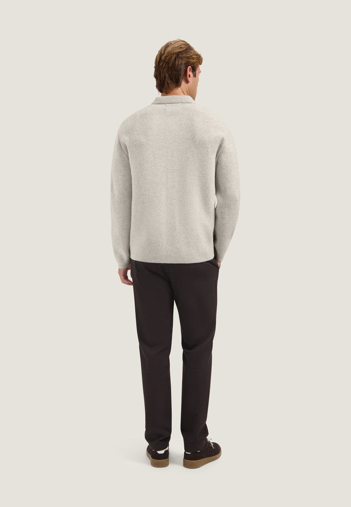 DSTREZZED Strickpullover Evan Shirt Cardigan Lt. Grey Melange Grau – Ansicht 3