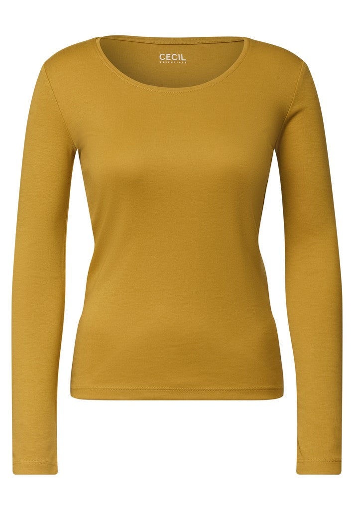 CECIL Langarmshirt Style Pia Golden Honey