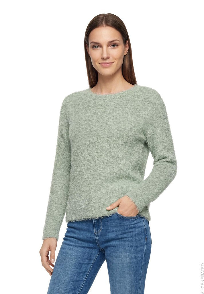 Socosy Strickpullover Silt Green Grün
