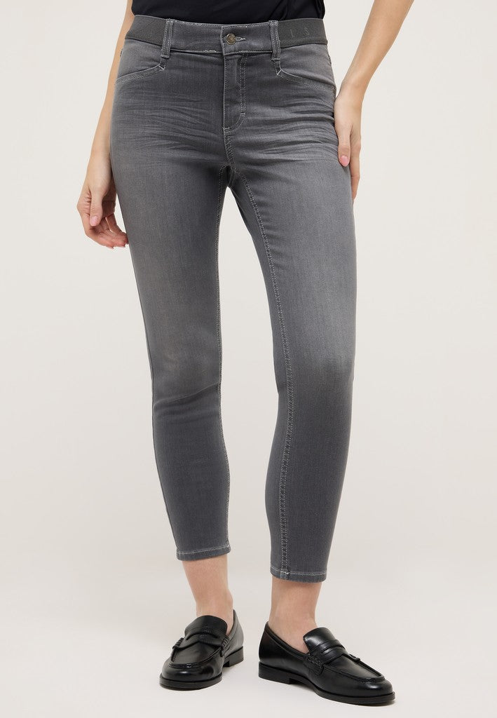 Angels Slim Fit Jeans Ornella Sporty Mid Grey Used Grau – Ansicht 2