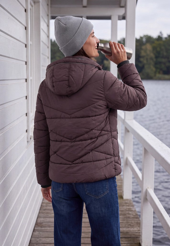 CECIL Jacke TOS Sportive Padded Berry Red Bordeaux – Ansicht 4