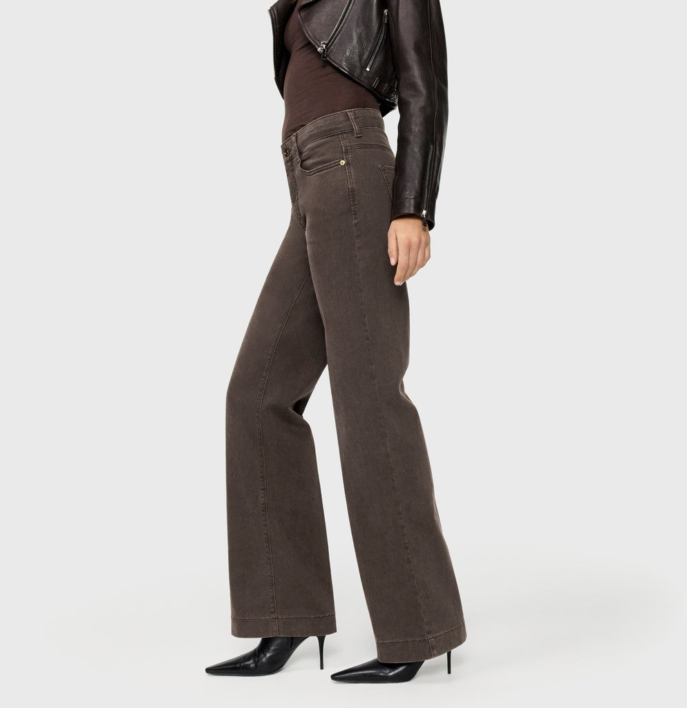 MAC Straight Leg Jeans Wide Authentic Stretch Braun – Ansicht 4