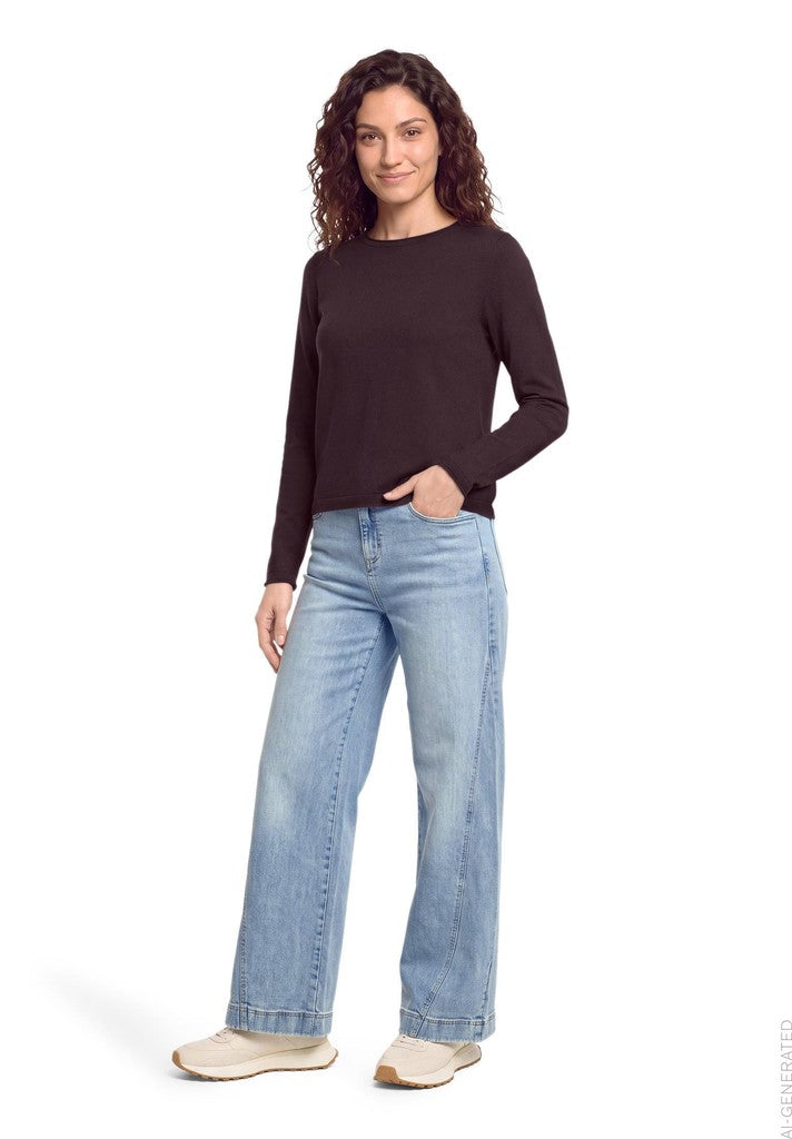 Cartoon Pullover Dark Dahlia – Ansicht 3