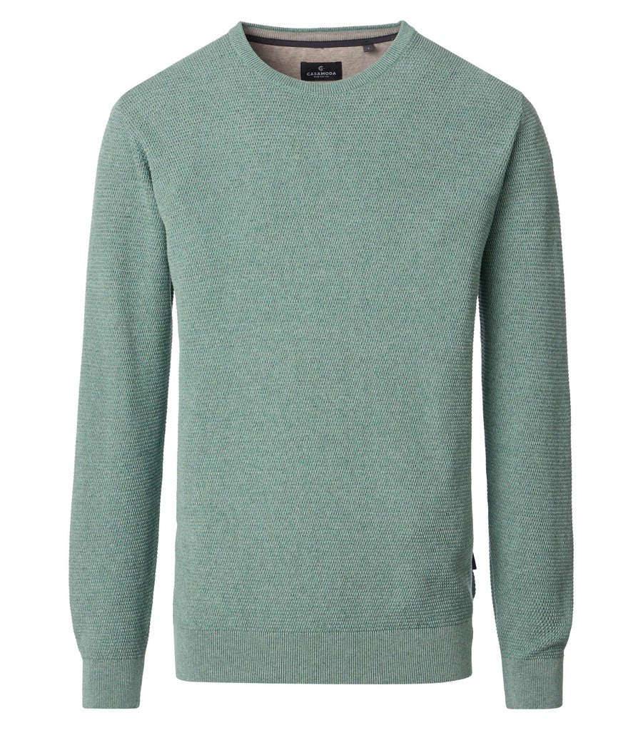 CASA MODA Strickpullover O-Neck Snos Grün