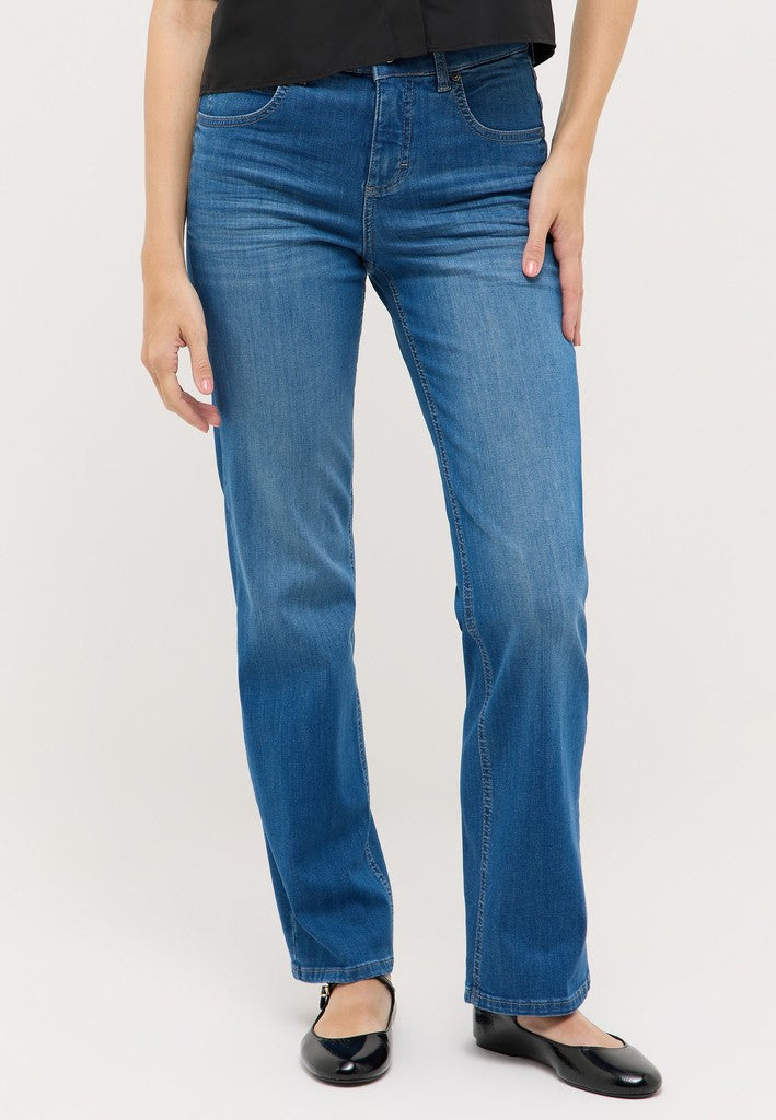 Angels Flared Jeans Lara Mid Blue Used Blau – Ansicht 2