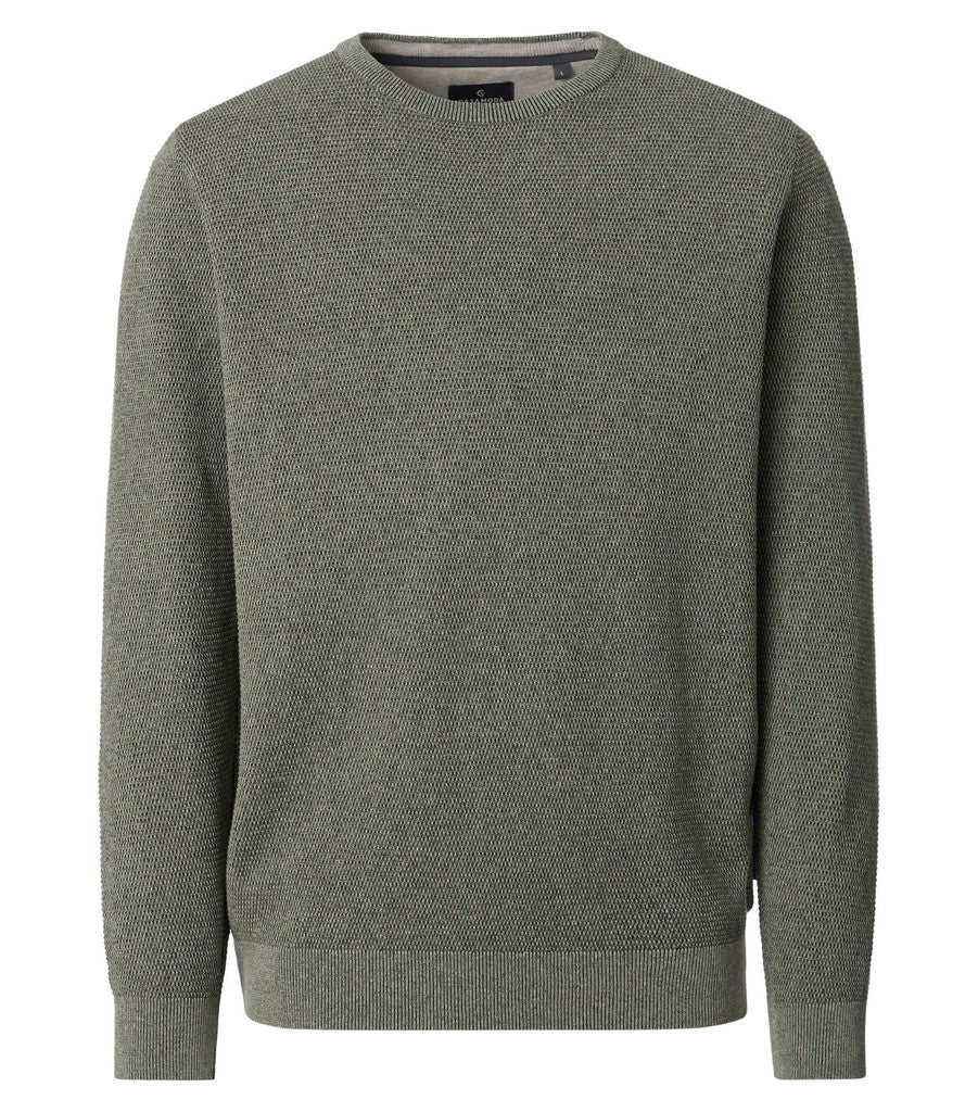 CASA MODA Strickpullover O-Neck Snos grUEn Grün
