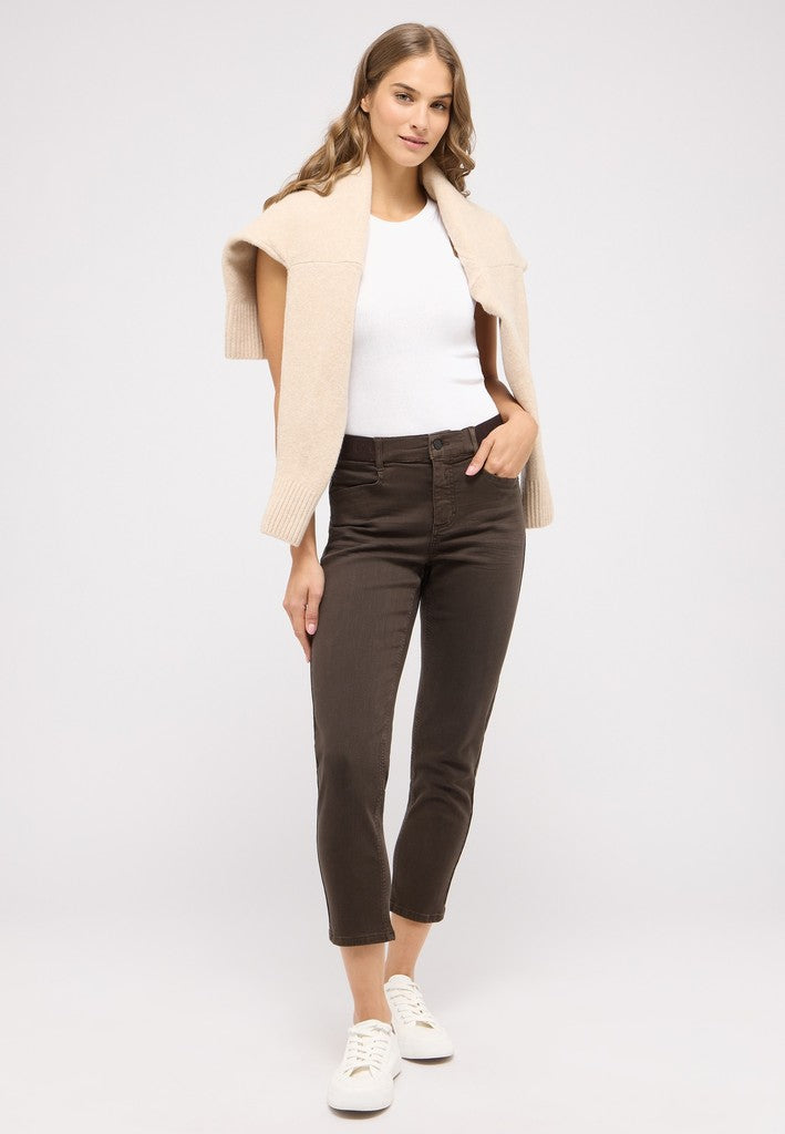 Angels Slim Fit Jeans Ornella Sporty Chocolate Used Braun – Ansicht 3