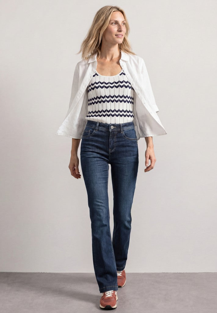 Street One Jeans Style Blaire Bootcut,hw,dar Dark Blue Washed Navy – Ansicht 3