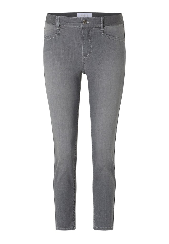 Angels Slim Fit Jeans Ornella Sporty Mid Grey Used Grau
