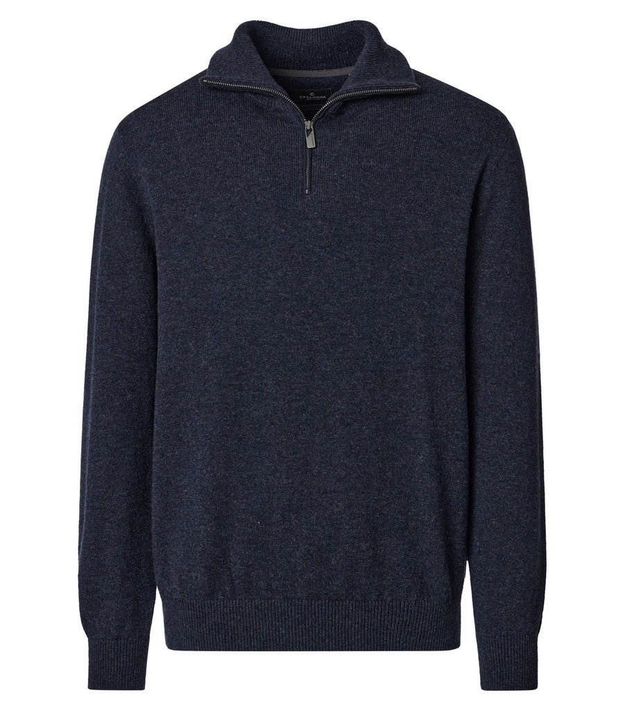 CASA MODA Strickpullover Troyer Blau
