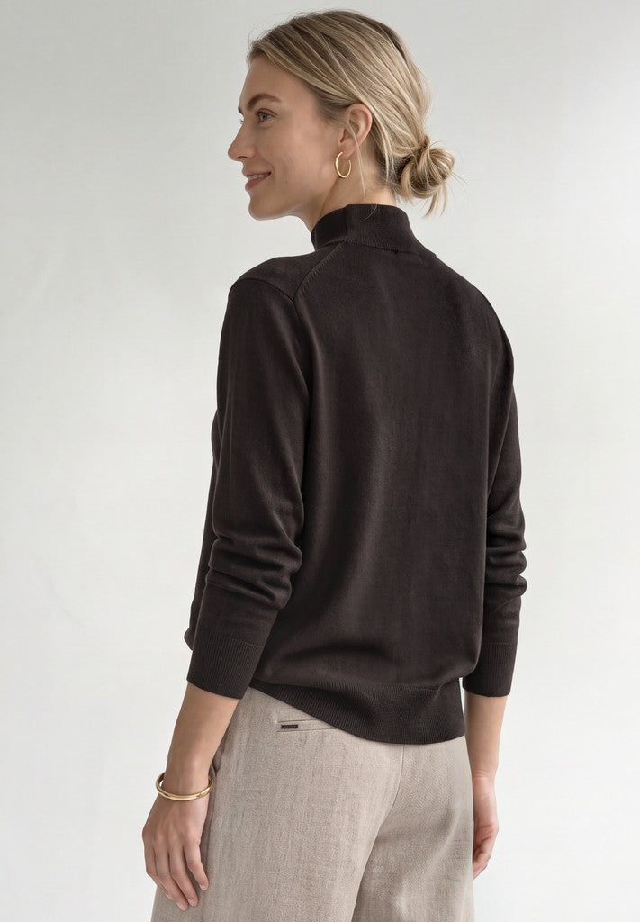 Street One Rollkragenpullover mit Rollkragen Braun – Ansicht 4
