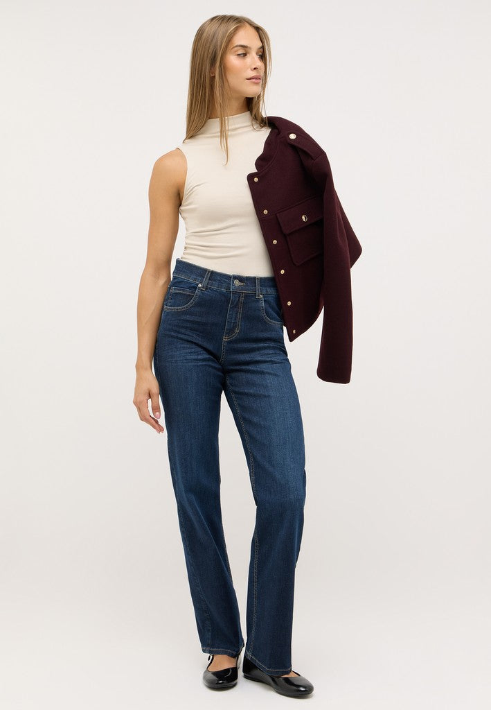 Angels Flared Jeans Lara Dark Indigo Used Navy – Ansicht 3