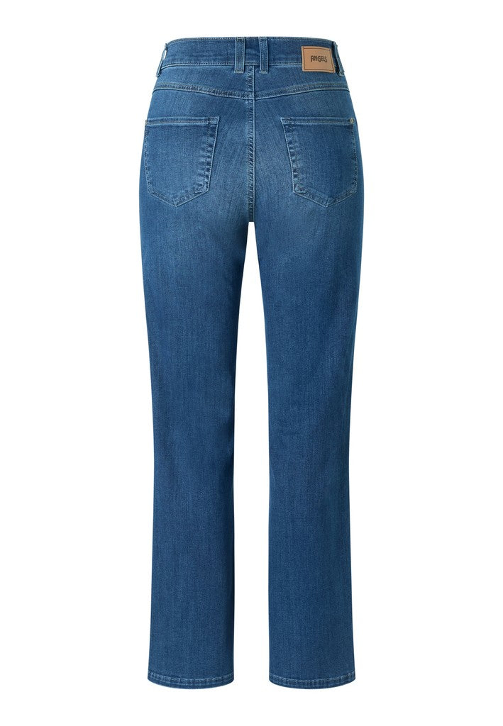 Angels Flared Jeans Lara Mid Blue Used Blau – Ansicht 4