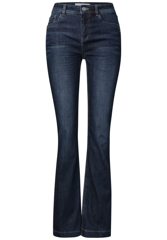 Street One Jeans Style Blaire Bootcut,hw,dar Dark Blue Washed Navy
