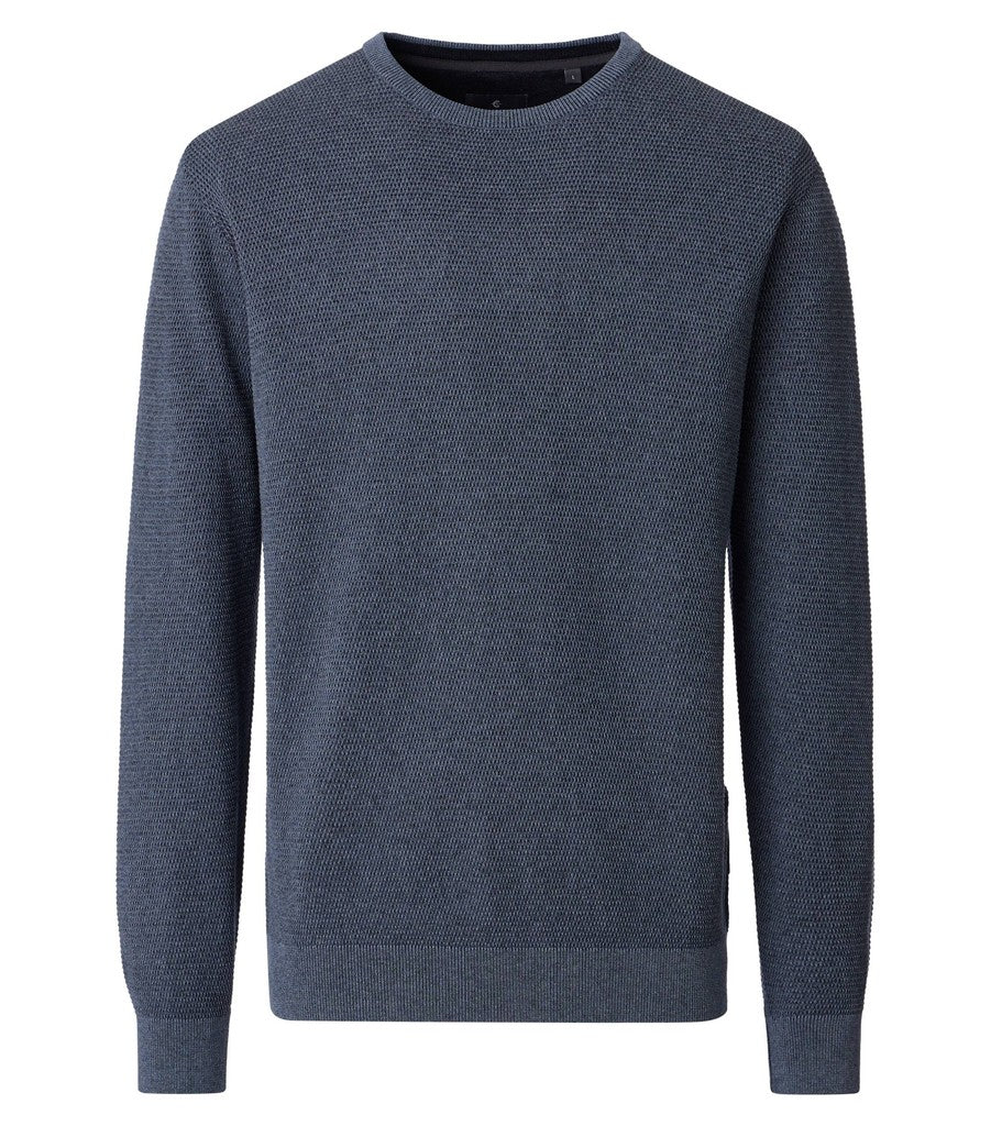 CASA MODA Strickpullover O-Neck Snos Silber Metallic