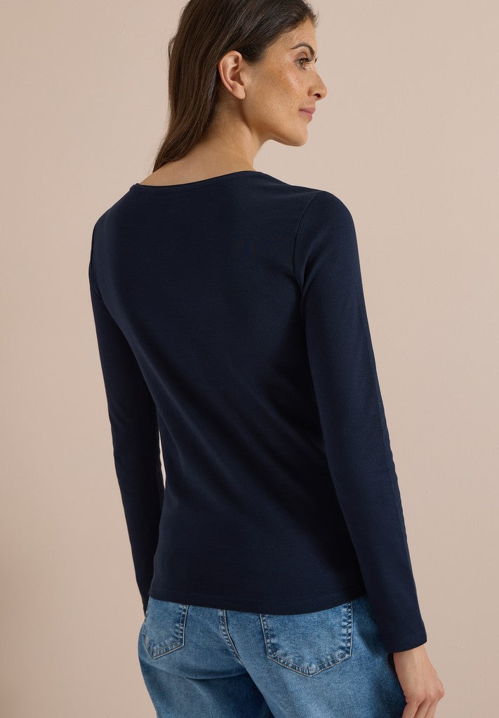 CECIL Langarmshirt Style Pia Universal Blue Blau – Ansicht 4