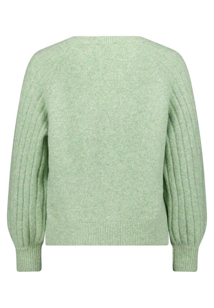 Cartoon Pullover Grün – Ansicht 4
