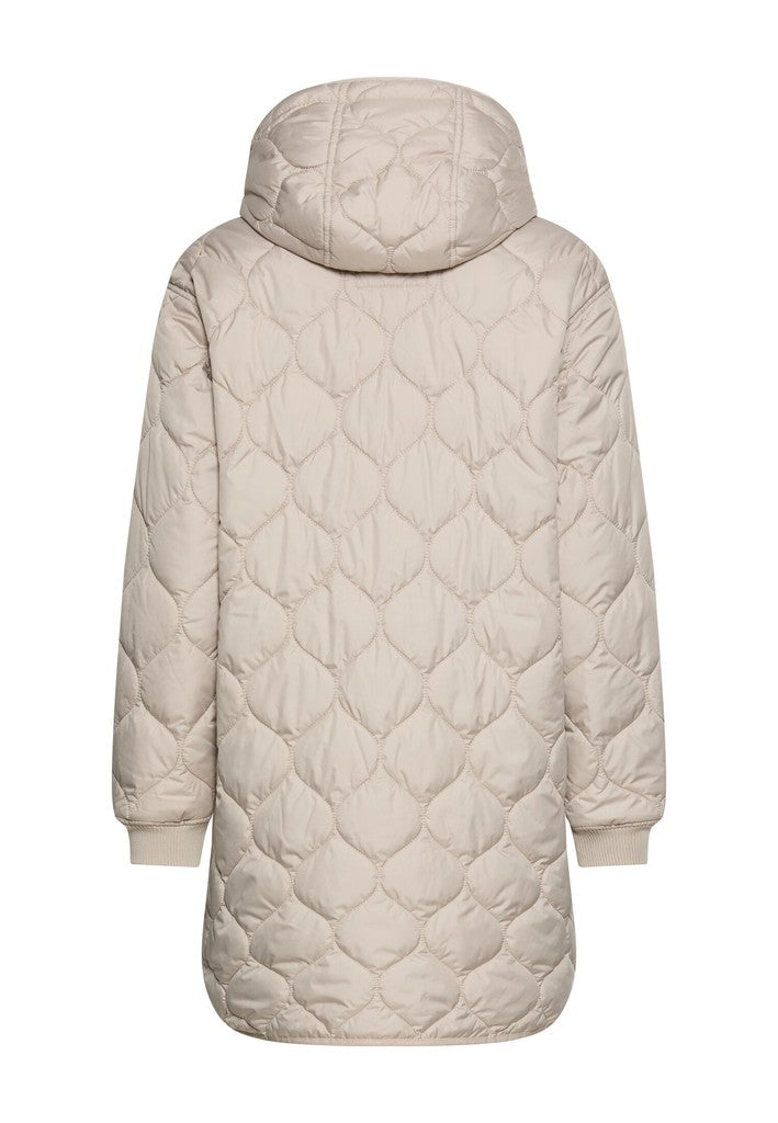 camel active Mantel Winddichter mit Übergroßer Stone Beige