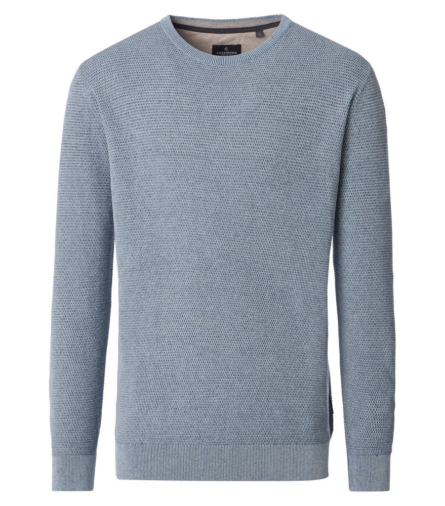 CASA MODA Strickpullover O-Neck Snos Blau