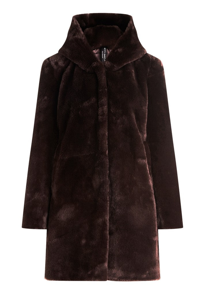 Betty Barclay Jacke PlUEsch Dunkelbraun