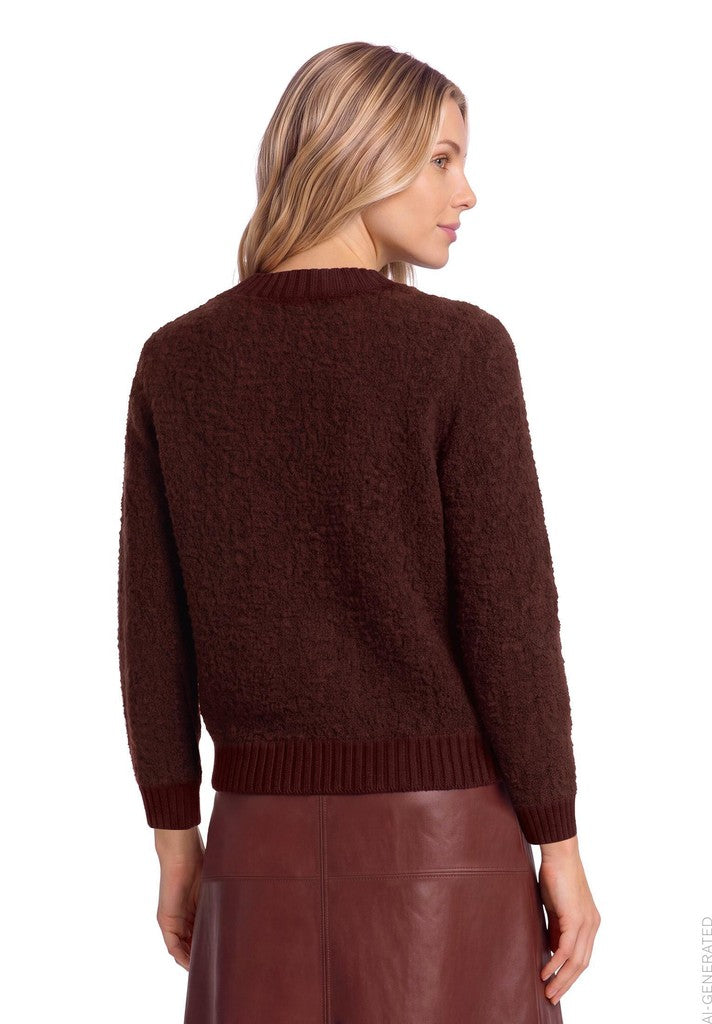Betty & Co Strickpullover Dark Red Melange Rot – Ansicht 4