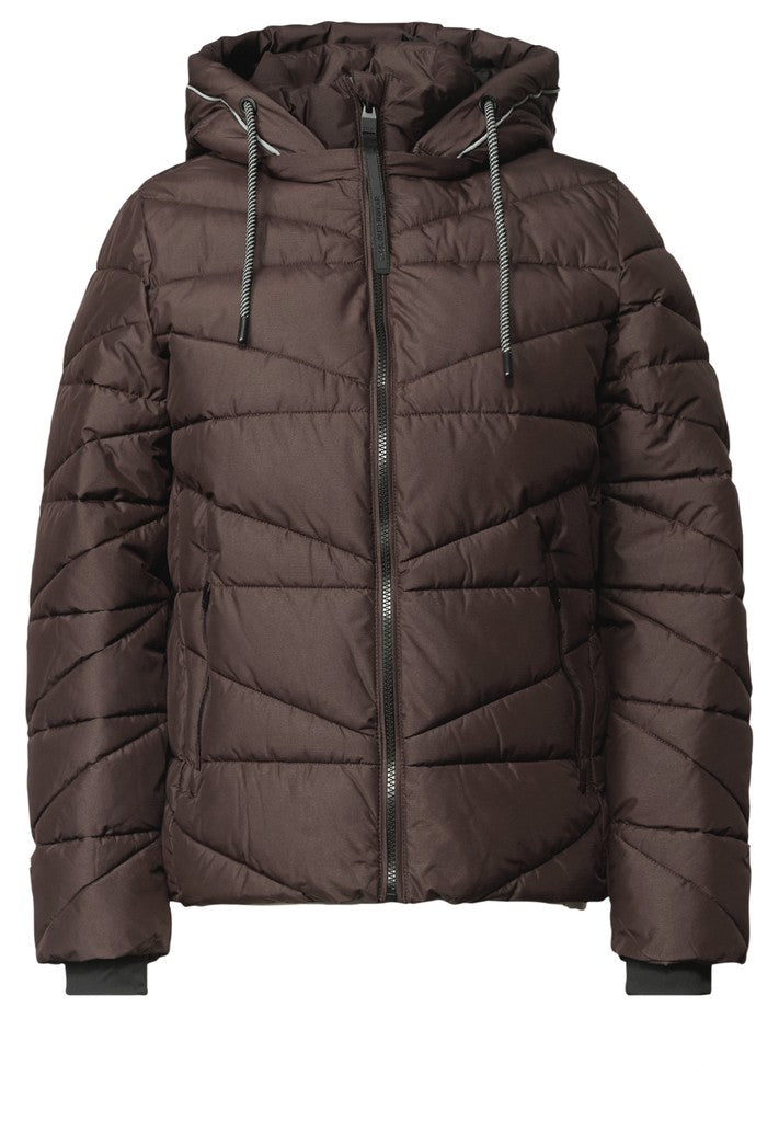 CECIL Jacke TOS Sportive Padded Chocolate Sauce Brown Braun