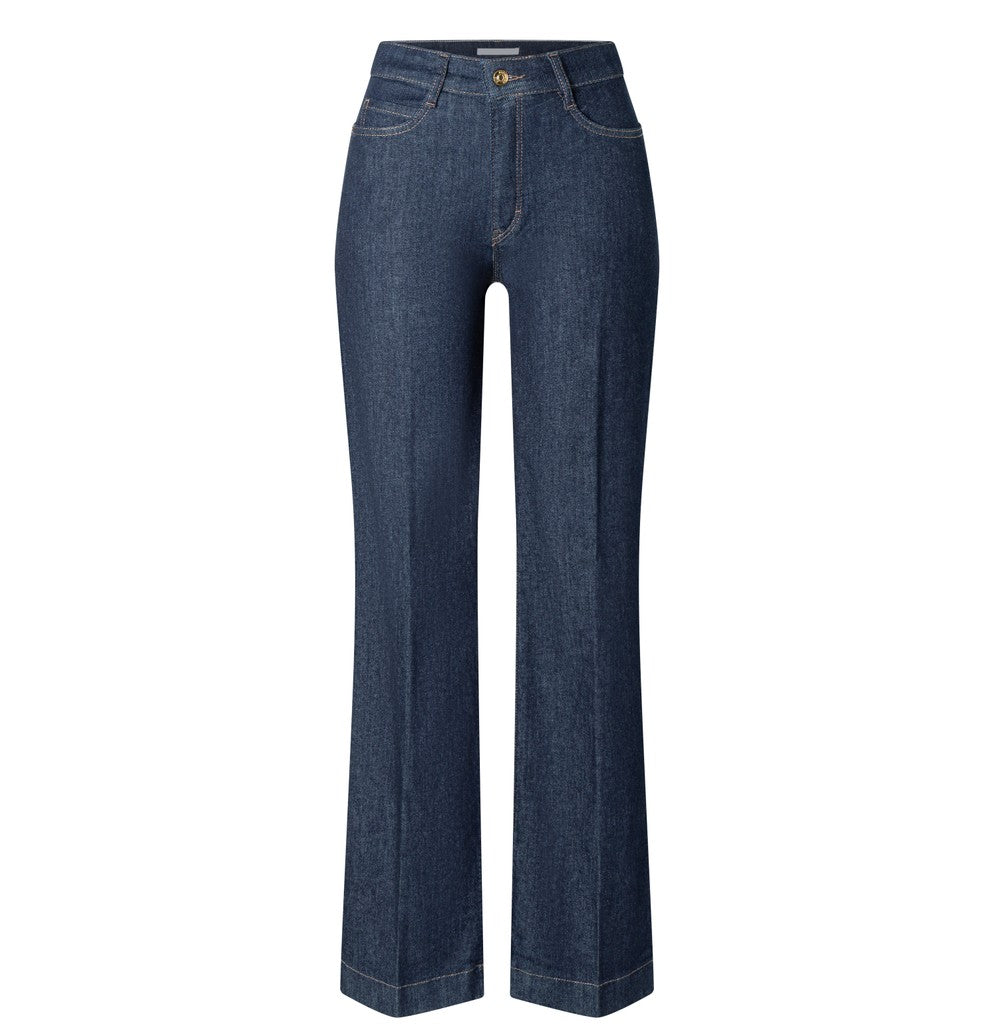 MAC Straight Leg Jeans Wide Authentic Stretch Blau