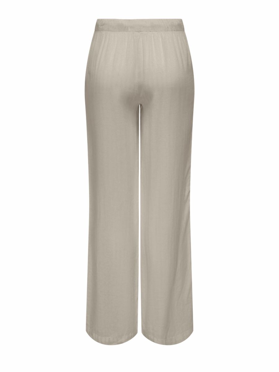 ONLCARO MW LINEN BL PULL-UP PANT PNT