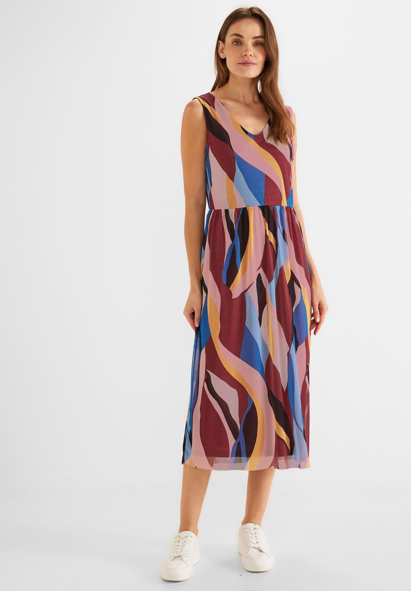 Meshkleid mit Print